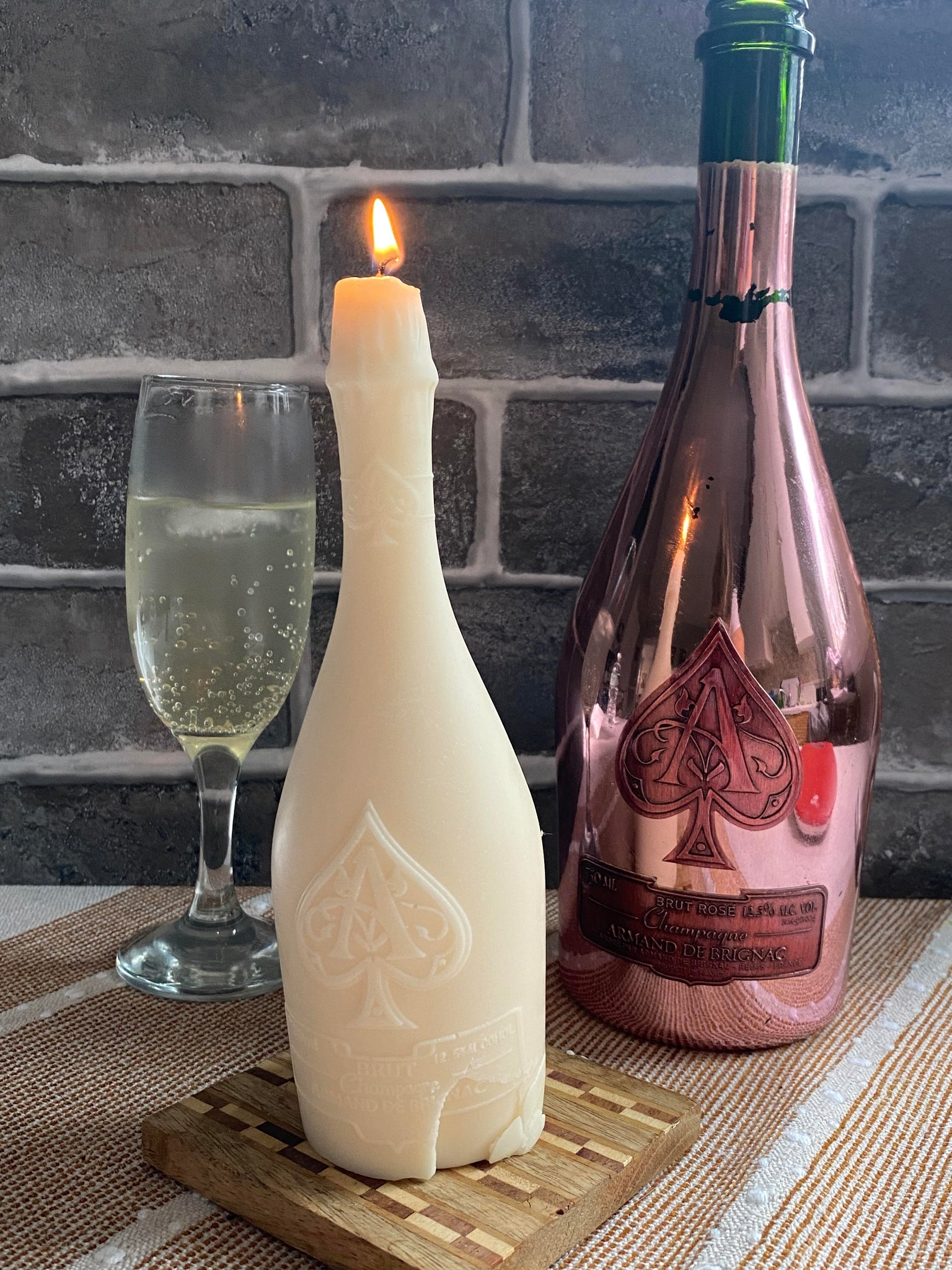 Ace of Spades Pink Champagne Bottle Coconut/soy Wax Candle 